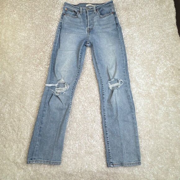 LEVI'S Wedgie Straight Button Fly Jean 27 - Picture 2 of 12